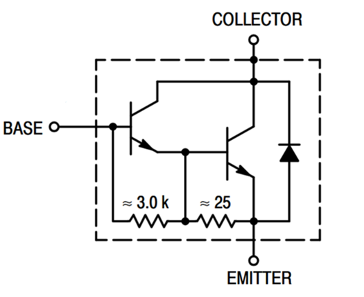 MJ11032G Internal Equivalent Circuit